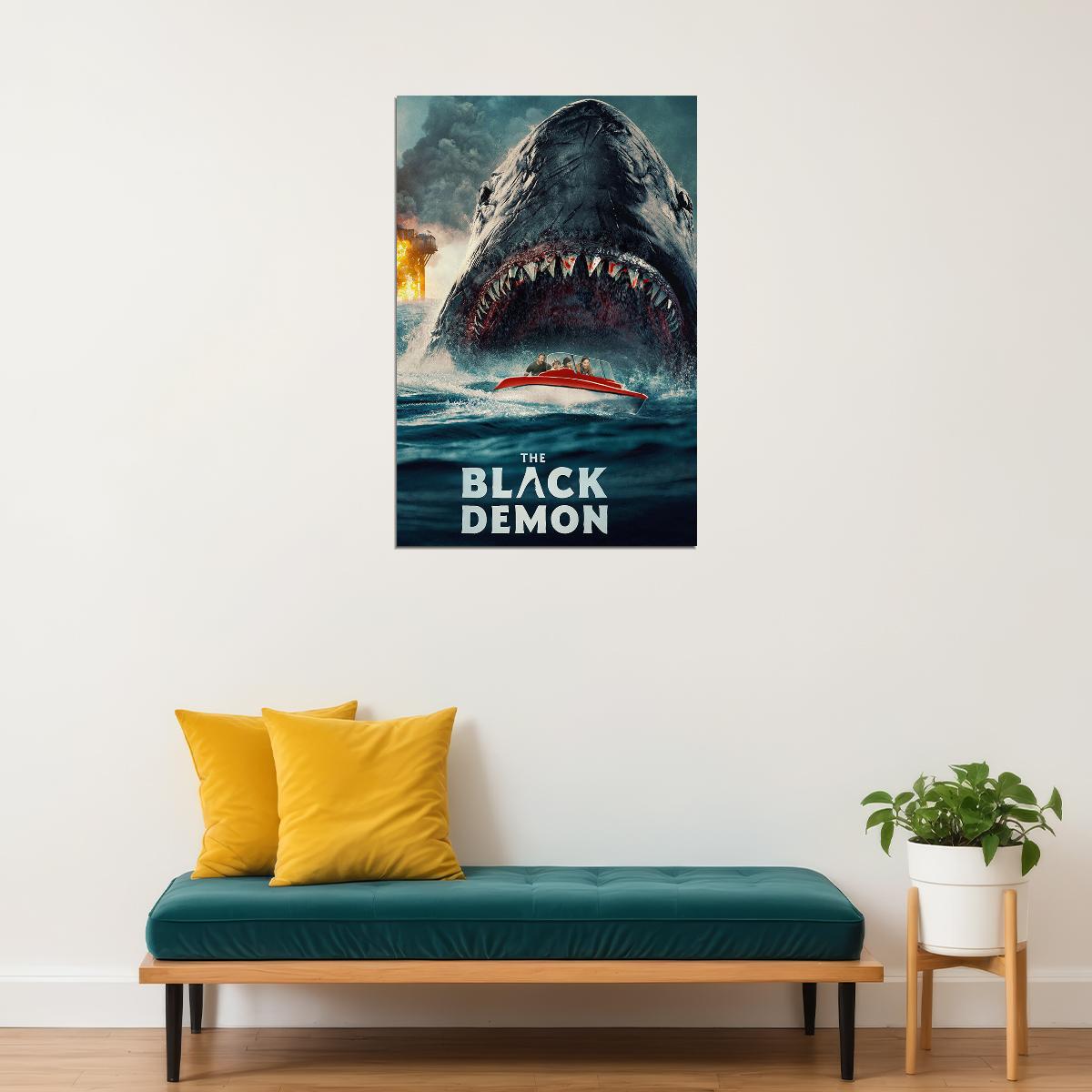 The Black Demon Movie Horror Thriller Science Fiction Poster Wall Art Print Home Wall Decor - xonomax