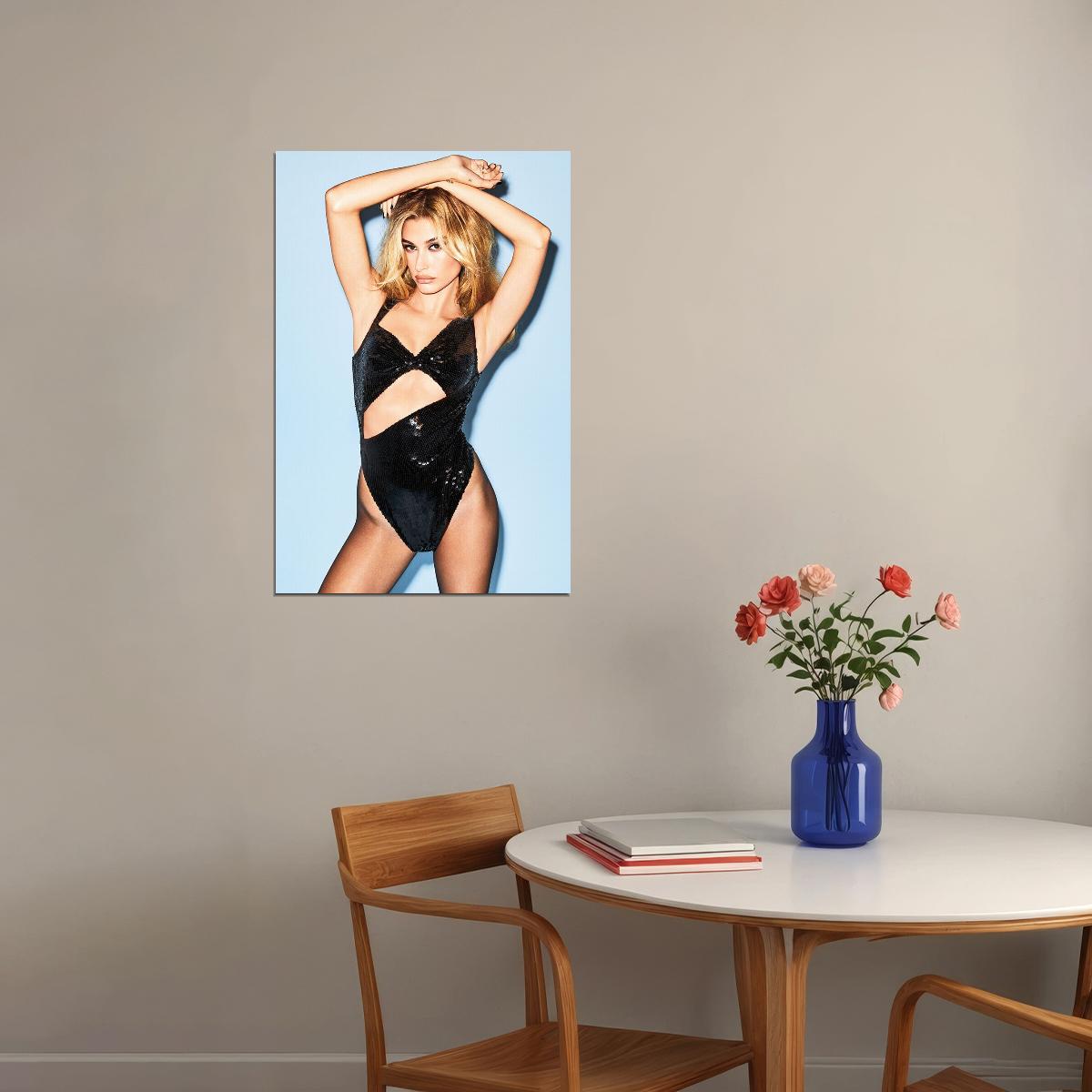 Hailey Bieber American Social Media Personality And Model Poster Wall Art Print Home Wall Decor - xonomax