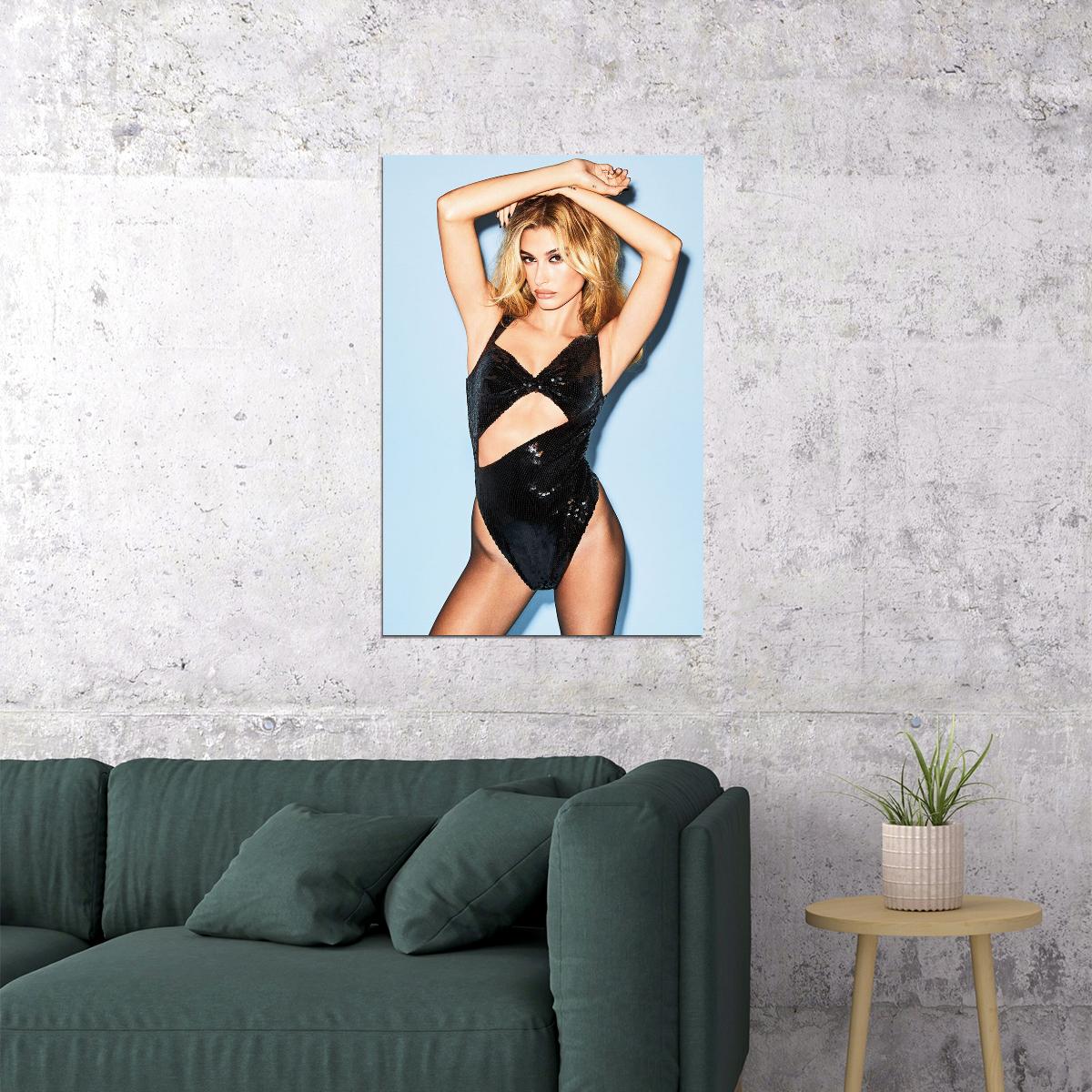 Hailey Bieber American Social Media Personality And Model Poster Wall Art Print Home Wall Decor - xonomax