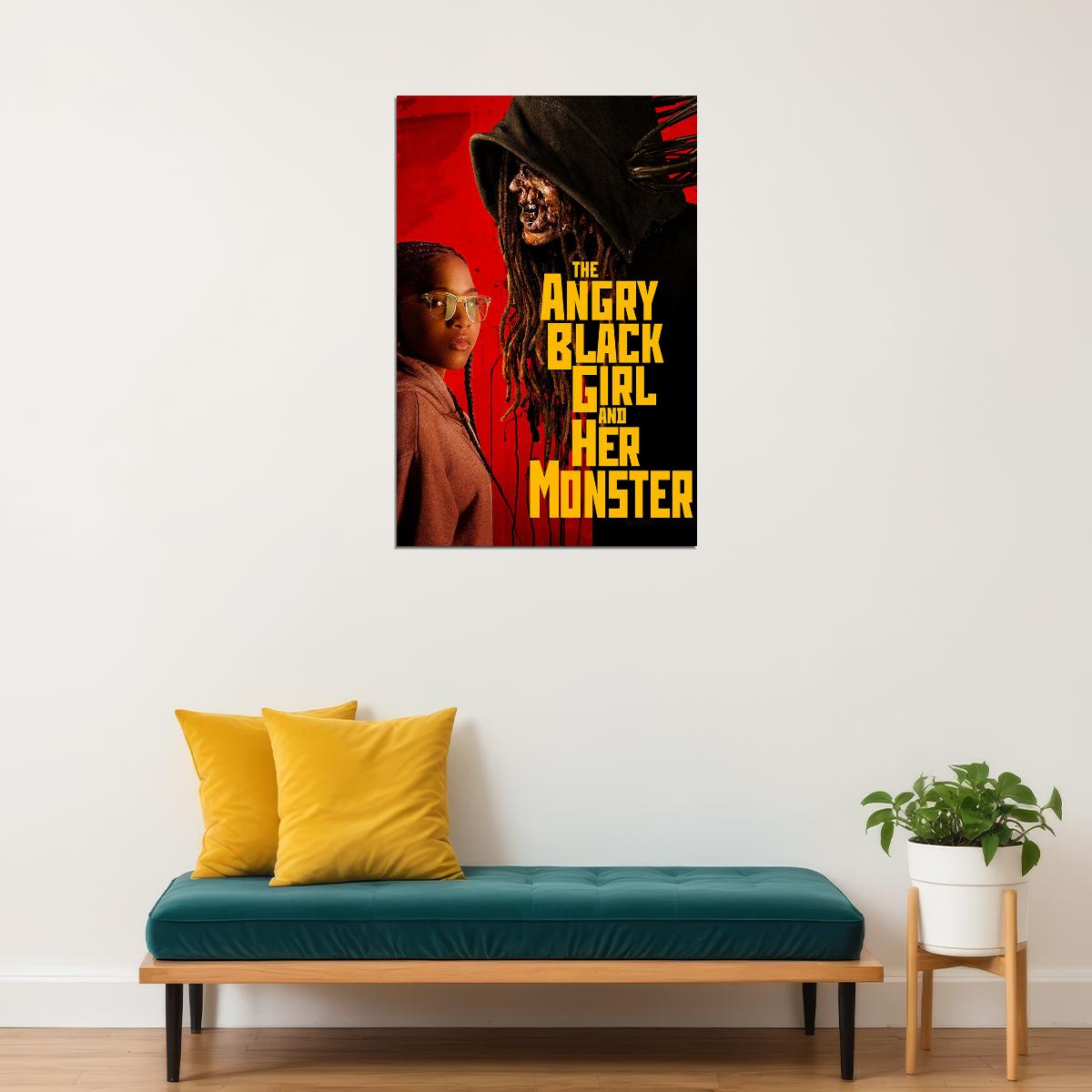 The Angry Black Girl And Her Monster Movie Drama Horror Poster Wall Art Print Home Wall Decor - xonomax
