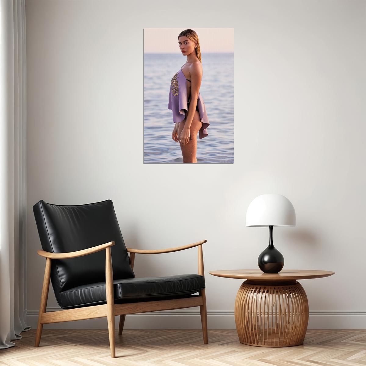 Hailey Bieber American Model And Social Media Personality Poster Wall Art Print Home Wall Decor - xonomax