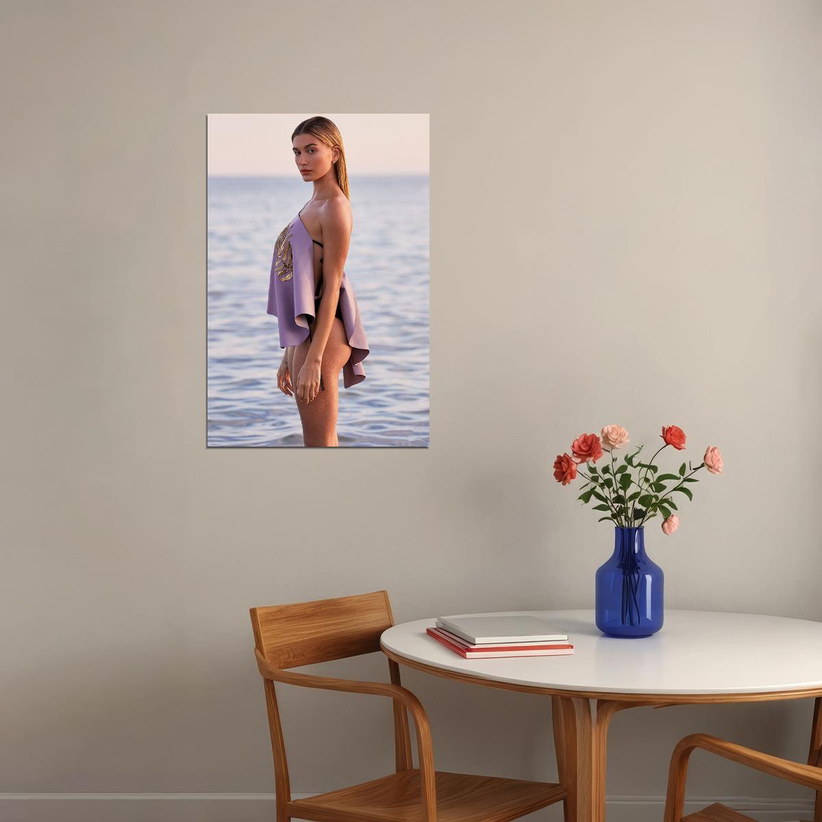 Hailey Bieber American Model And Social Media Personality Poster Wall Art Print Home Wall Decor - xonomax