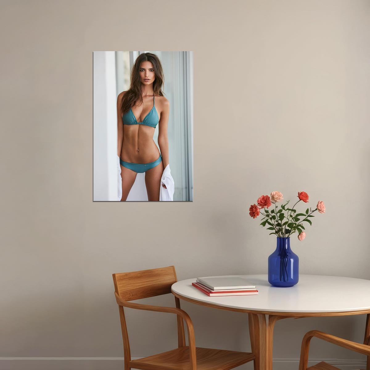 Emily Ratajkowski British-American Actor Model Fashion Poster Wall Art Print Home Wall Decor - xonomax
