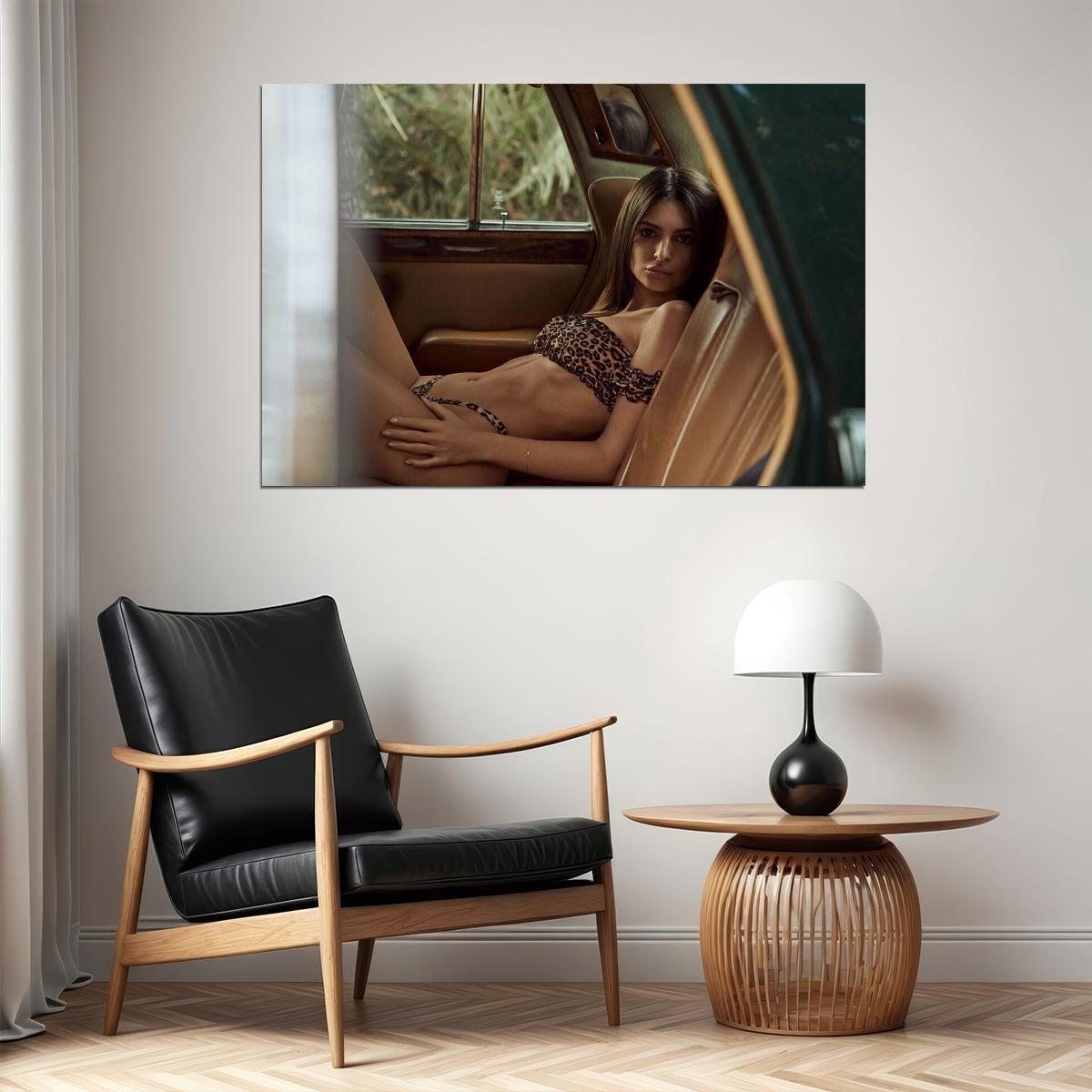 Emily Ratajkowski British-American Model Actor Fashion Poster Wall Art Print Home Wall Decor - xonomax