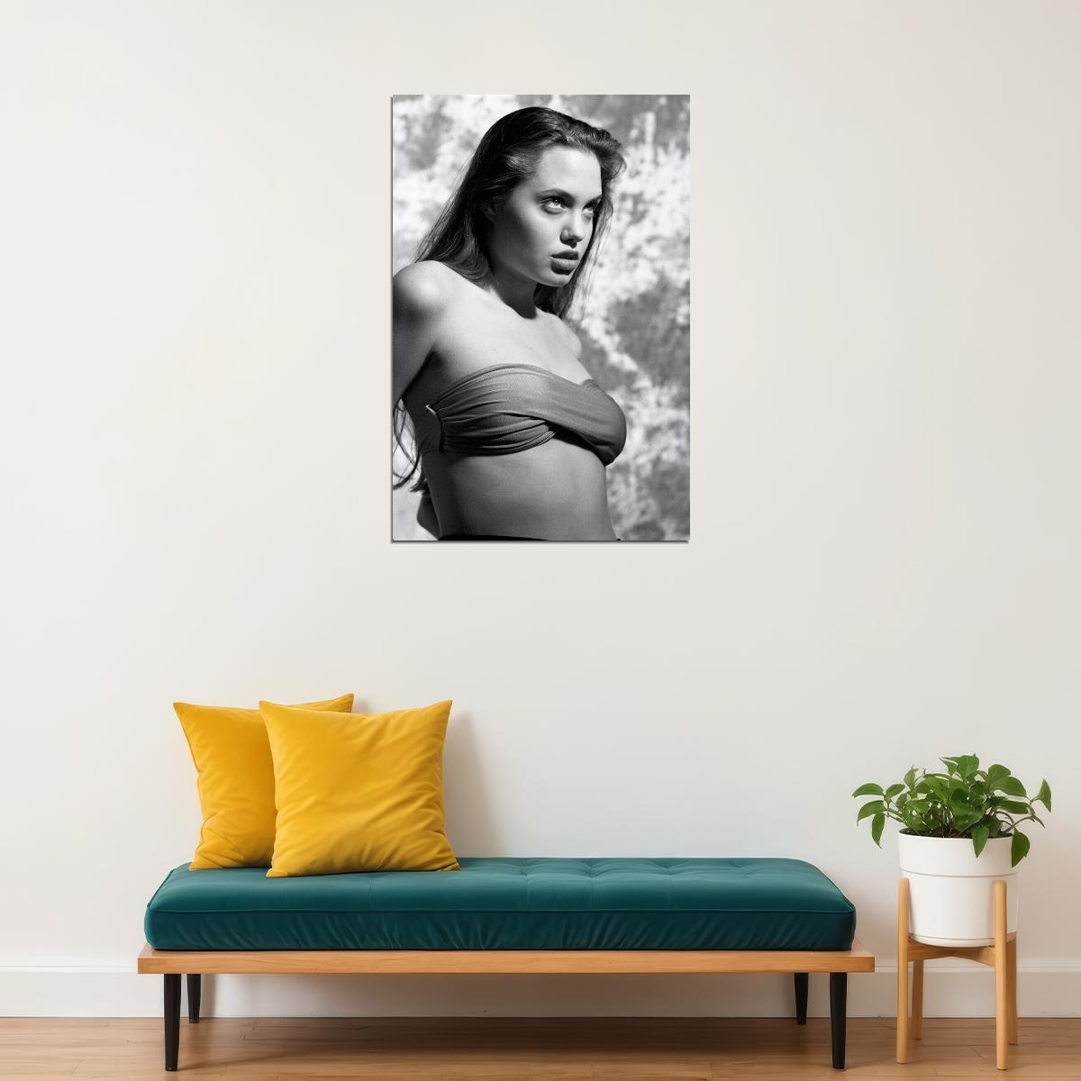 Angelina Jolie Young American Actor And Philanthropist Poster Wall Art Print Home Wall Decor - xonomax