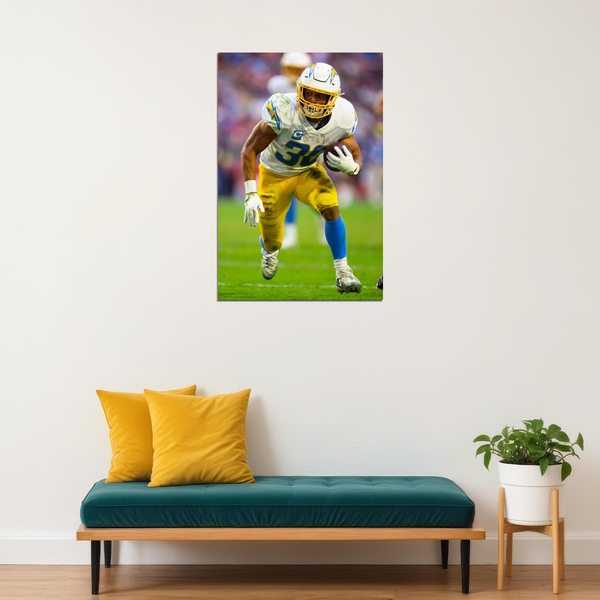 Austin Ekeler Los Angeles Chargers Football Player Poster Wall Art Print Home Wall Decor - xonomax