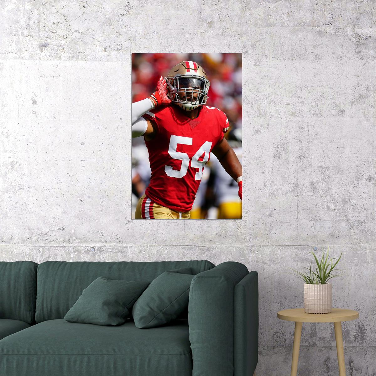 Fred Warner San Francisco 49ers American Football Player Poster Wall Art Print Home Wall Decor - xonomax