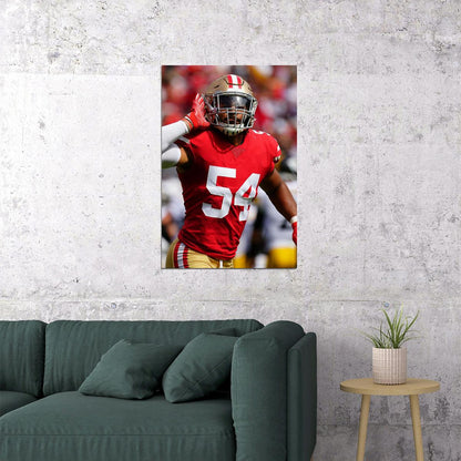 Fred Warner San Francisco 49ers American Football Player Poster Wall Art Print Home Wall Decor - xonomax