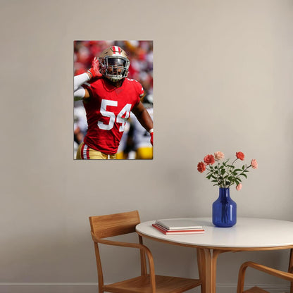 Fred Warner San Francisco 49ers American Football Player Poster Wall Art Print Home Wall Decor - xonomax