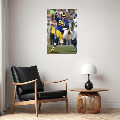 Aaron Donald 10 Los Angeles Rams American Football Player Poster Wall Art Print Home Wall Decor - xonomax