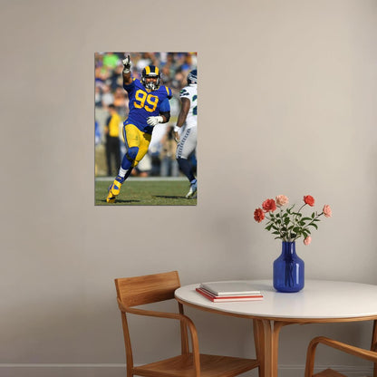 Aaron Donald 10 Los Angeles Rams American Football Player Poster Wall Art Print Home Wall Decor - xonomax
