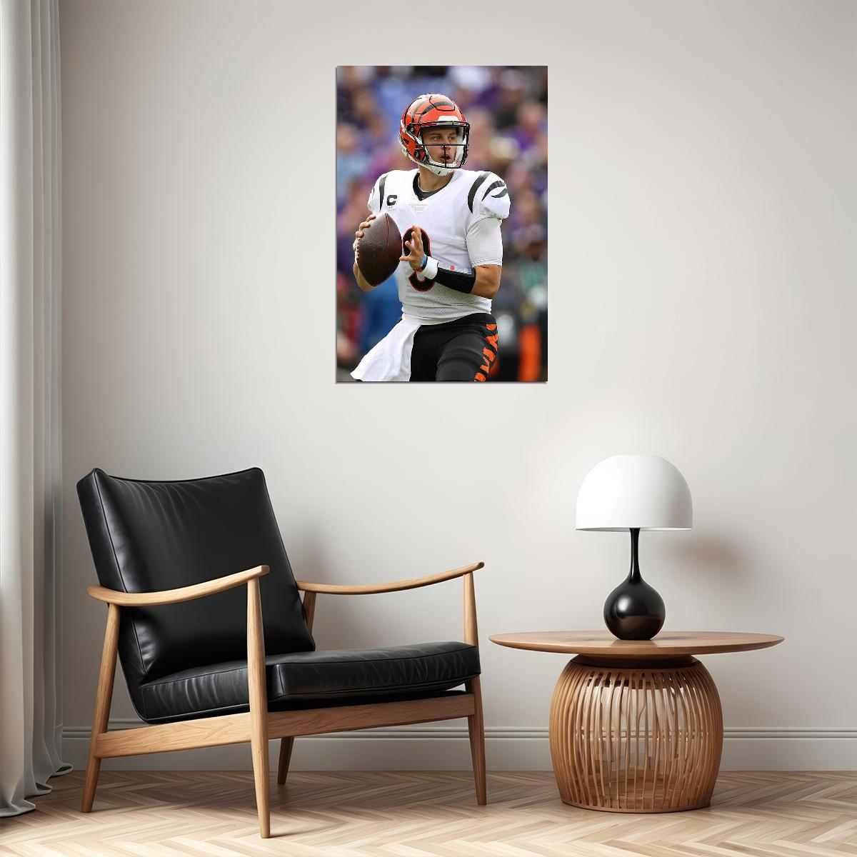 Joe Burrow 9 Cincinnati Bengals American Football Player Poster Wall Art Print Home Wall Decor - xonomax