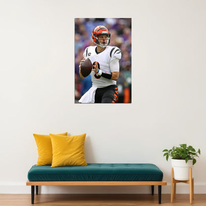 Joe Burrow 9 Cincinnati Bengals American Football Player Poster Wall Art Print Home Wall Decor - xonomax