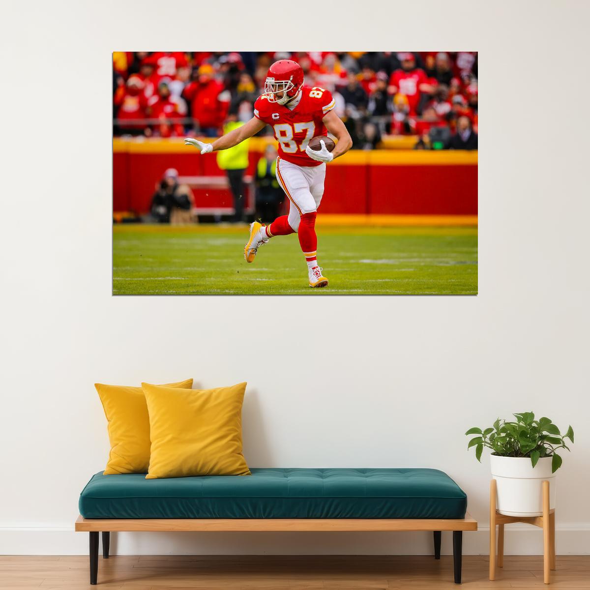 Travis Kelce Kansas City Chiefs American Football Player A Poster Wall Art Print Home Wall Decor