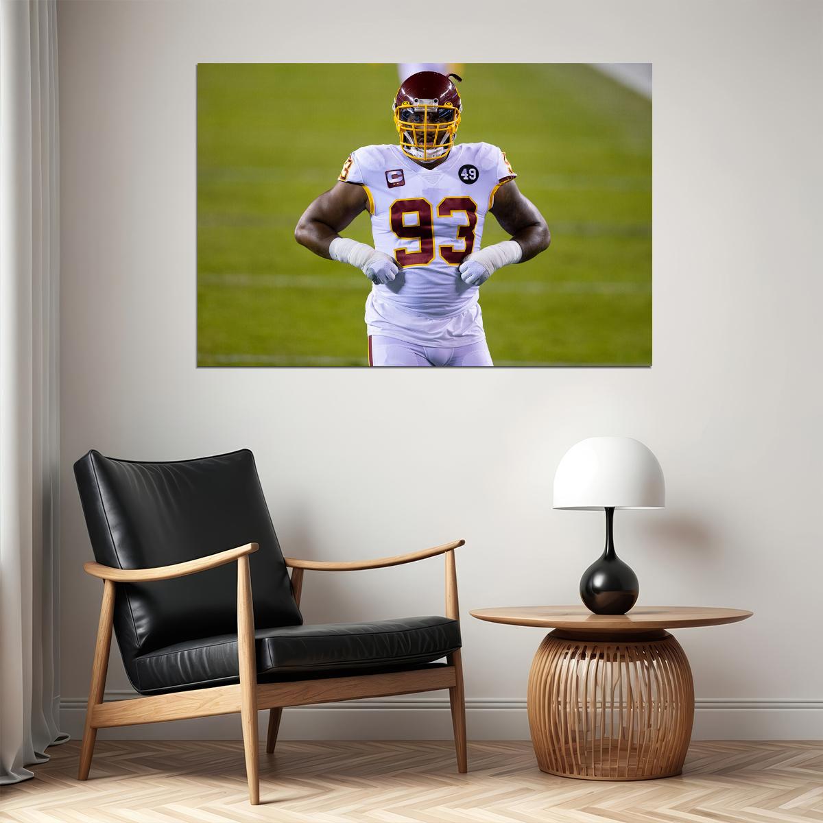 Jonathan Allen Washington American Football Player Poster Wall Art Print Home Wall Decor - xonomax