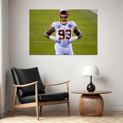 Jonathan Allen Washington American Football Player Poster Wall Art Print Home Wall Decor - xonomax