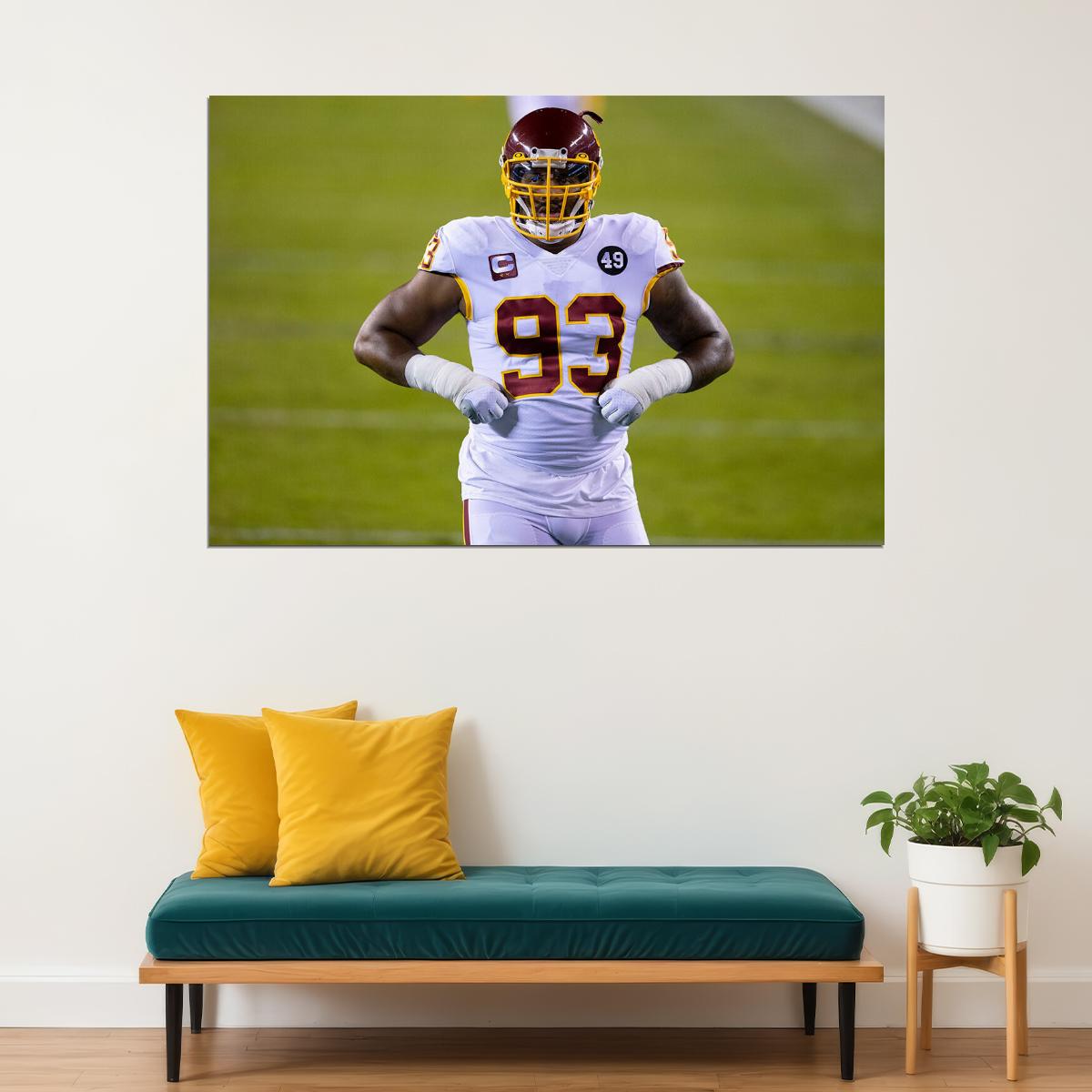 Jonathan Allen Washington American Football Player Poster Wall Art Print Home Wall Decor - xonomax