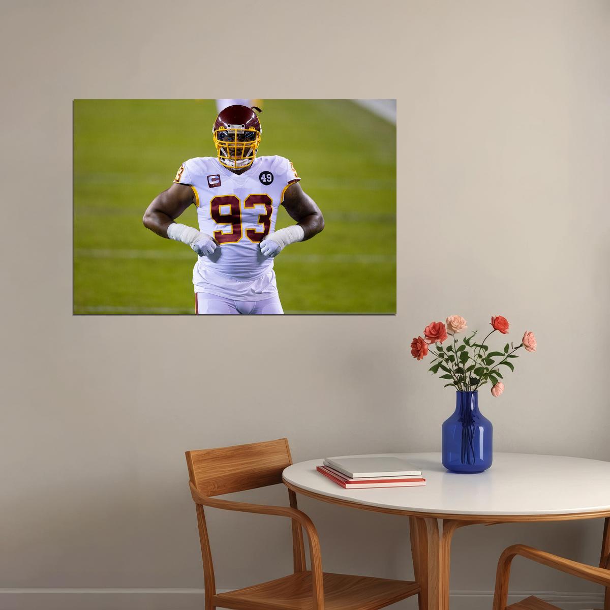 Jonathan Allen Washington American Football Player Poster Wall Art Print Home Wall Decor - xonomax