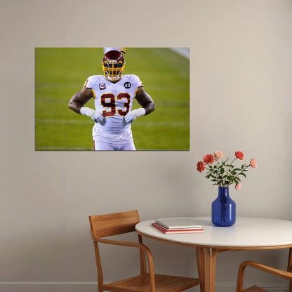Jonathan Allen Washington American Football Player Poster Wall Art Print Home Wall Decor - xonomax