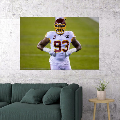 Jonathan Allen Washington American Football Player Poster Wall Art Print Home Wall Decor - xonomax