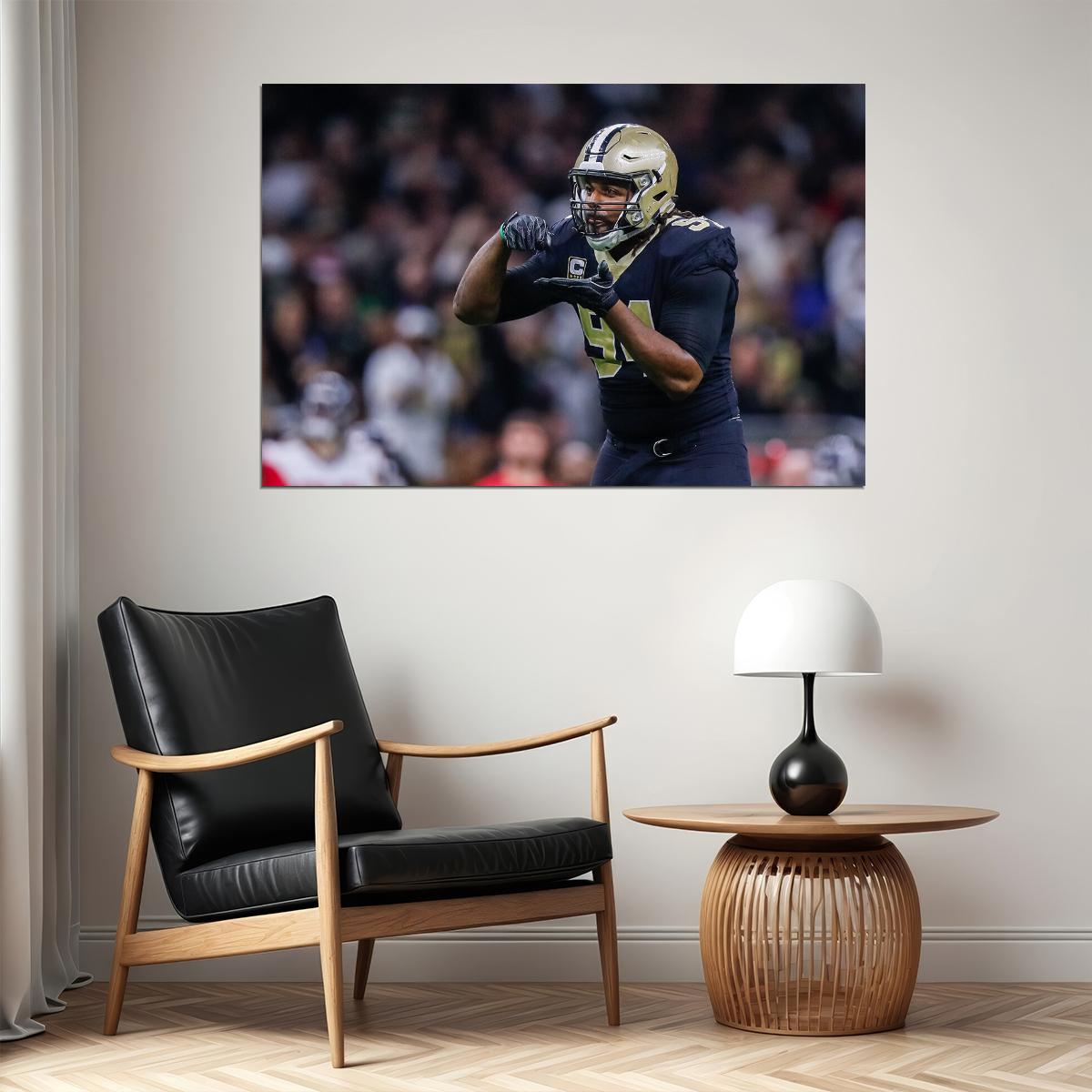 Cameron Jordan New Orleans Saints American Football Player Poster Wall Art Print Home Wall Decor - xonomax
