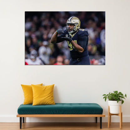Cameron Jordan New Orleans Saints American Football Player Poster Wall Art Print Home Wall Decor - xonomax