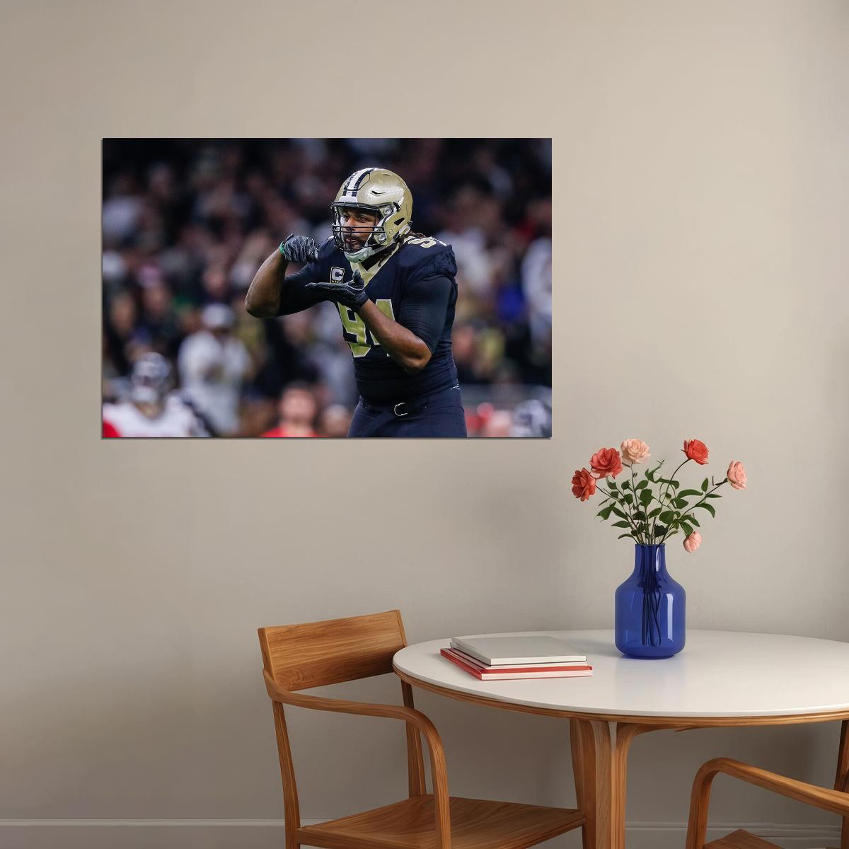 Cameron Jordan New Orleans Saints American Football Player Poster Wall Art Print Home Wall Decor - xonomax