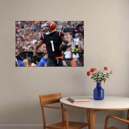 Ja'marr Chase Cincinnati Bengals American Football Player Poster Wall Art Print Home Wall Decor - xonomax