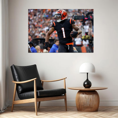 Ja'marr Chase Cincinnati Bengals American Football Player Poster Wall Art Print Home Wall Decor - xonomax