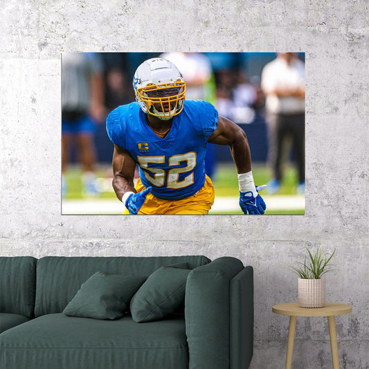 Khalil Mack Los Angeles Chargers American Football Player Poster Wall Art Print Home Wall Decor - xonomax