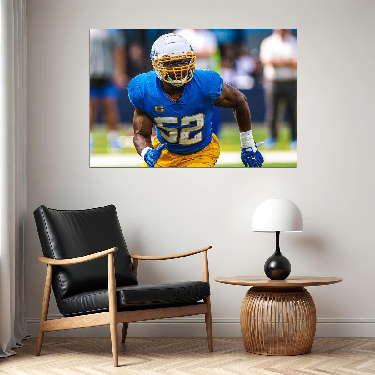 Khalil Mack Los Angeles Chargers American Football Player Poster Wall Art Print Home Wall Decor - xonomax