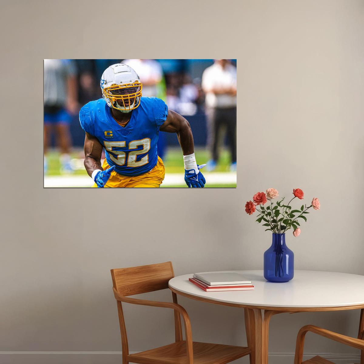 Khalil Mack Los Angeles Chargers American Football Player Poster Wall Art Print Home Wall Decor - xonomax