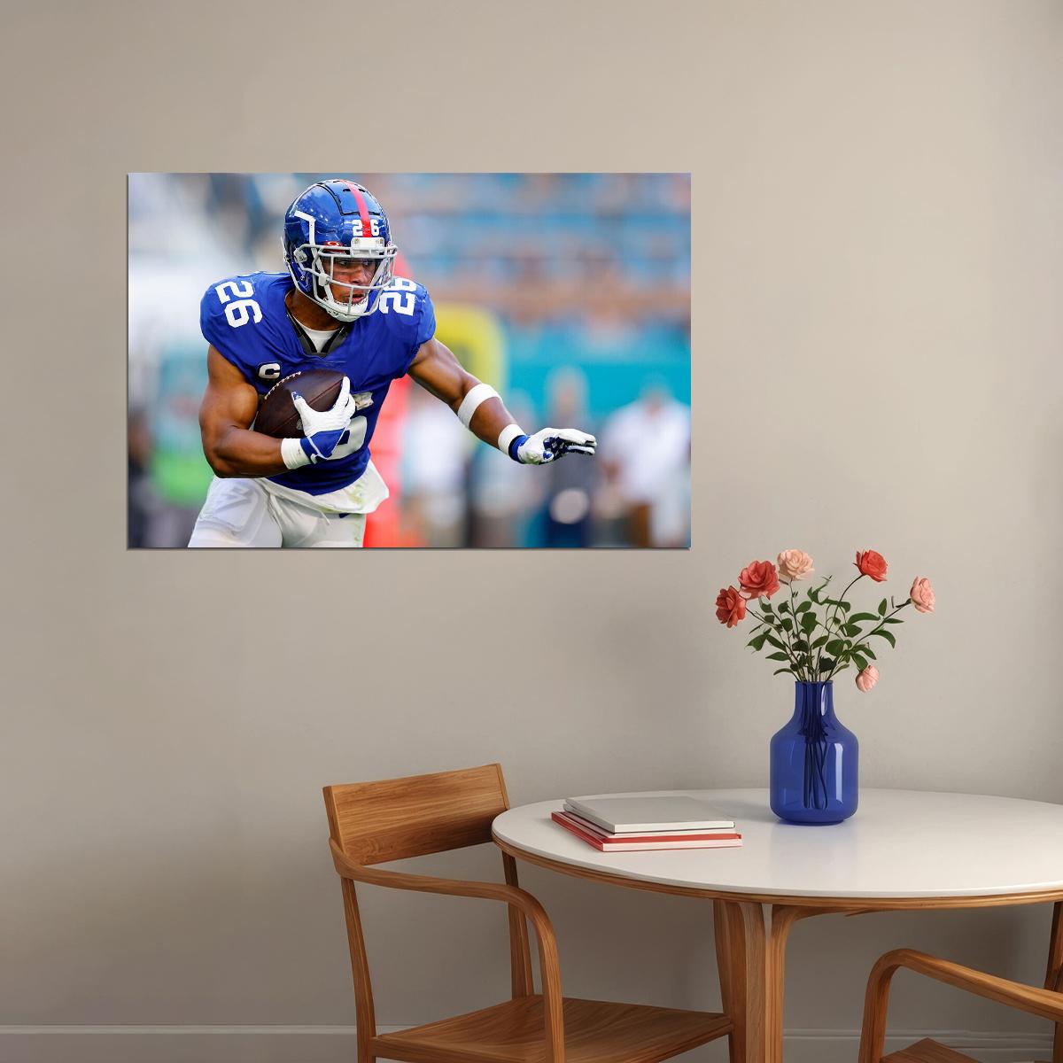 Saquon Barkley New York Giants American Football Player Poster Wall Art Print Home Wall Decor