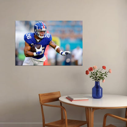 Saquon Barkley New York Giants American Football Player Poster Wall Art Print Home Wall Decor
