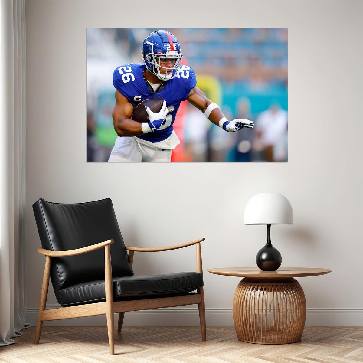 Saquon Barkley New York Giants American Football Player Poster Wall Art Print Home Wall Decor