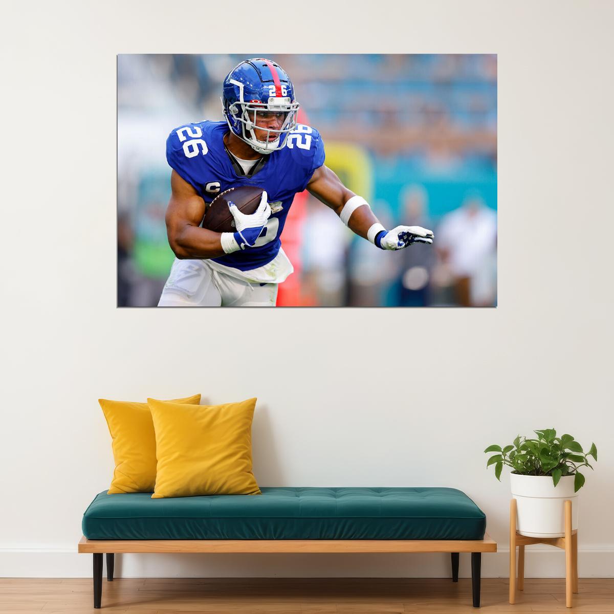 Saquon Barkley New York Giants American Football Player Poster Wall Art Print Home Wall Decor