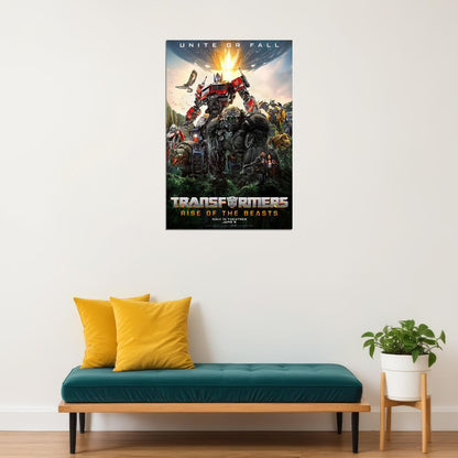 Transformers Rise Of The Beasts Movie Action Adventure Poster Wall Art Print Home Wall Decor
