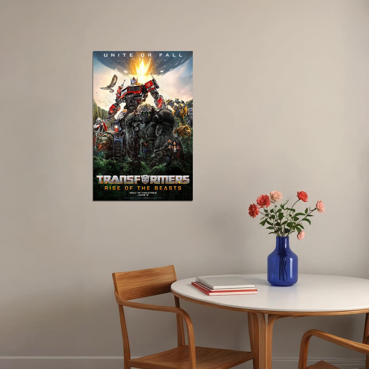 Transformers Rise Of The Beasts Movie Action Adventure Poster Wall Art Print Home Wall Decor