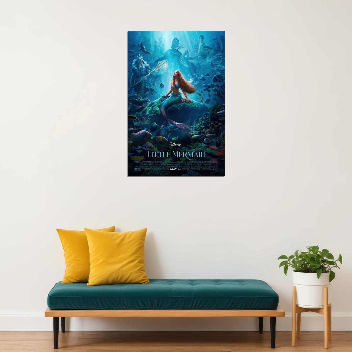 The Little Mermaid Movie Adventure Family Fantasy Poster Wall Art Print Home Wall Decor - xonomax