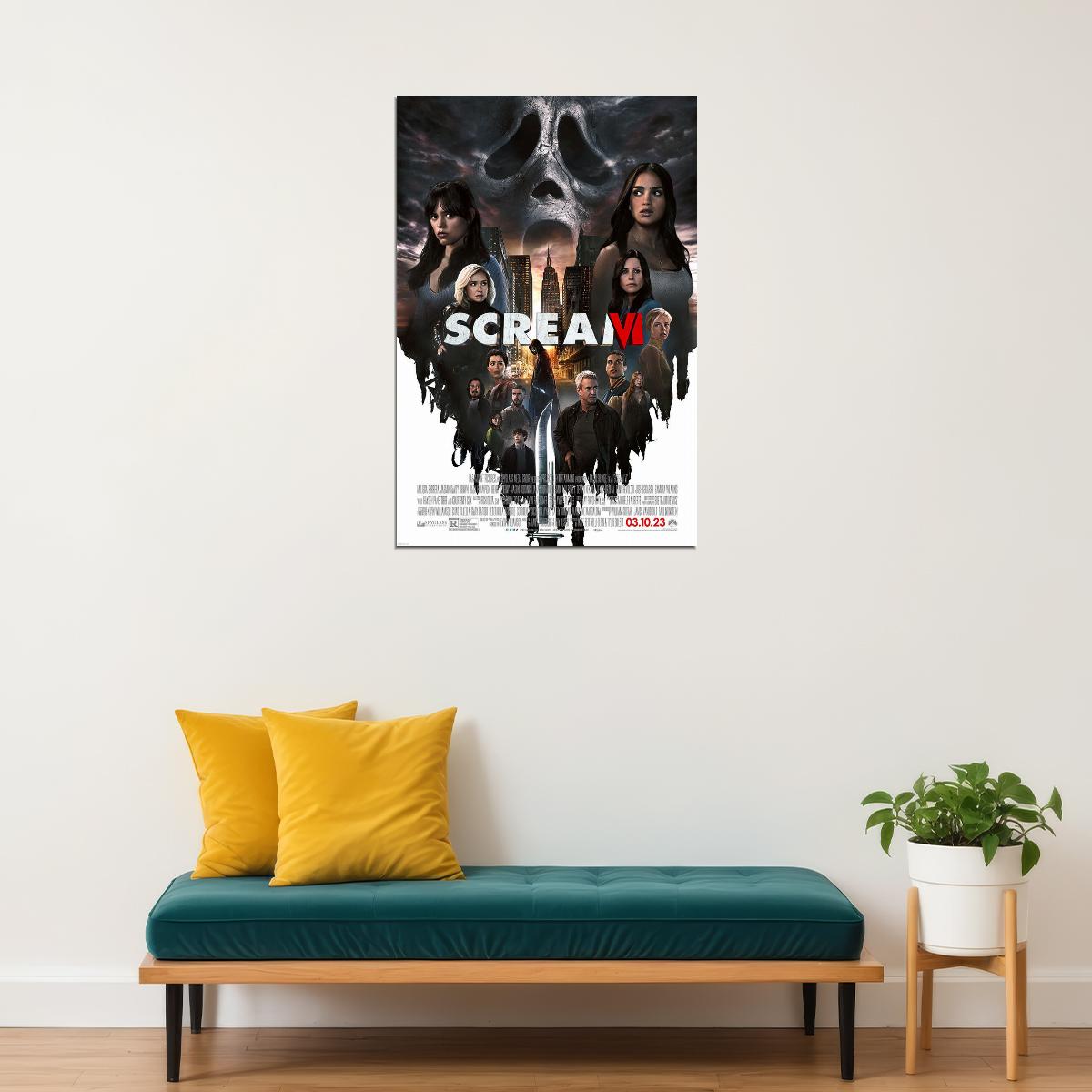 Scream 6 Movie Horror Mystery Poster Wall Art Print Home Wall Decor