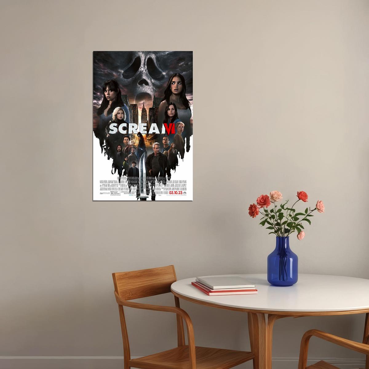 Scream 6 Movie Horror Mystery Poster Wall Art Print Home Wall Decor