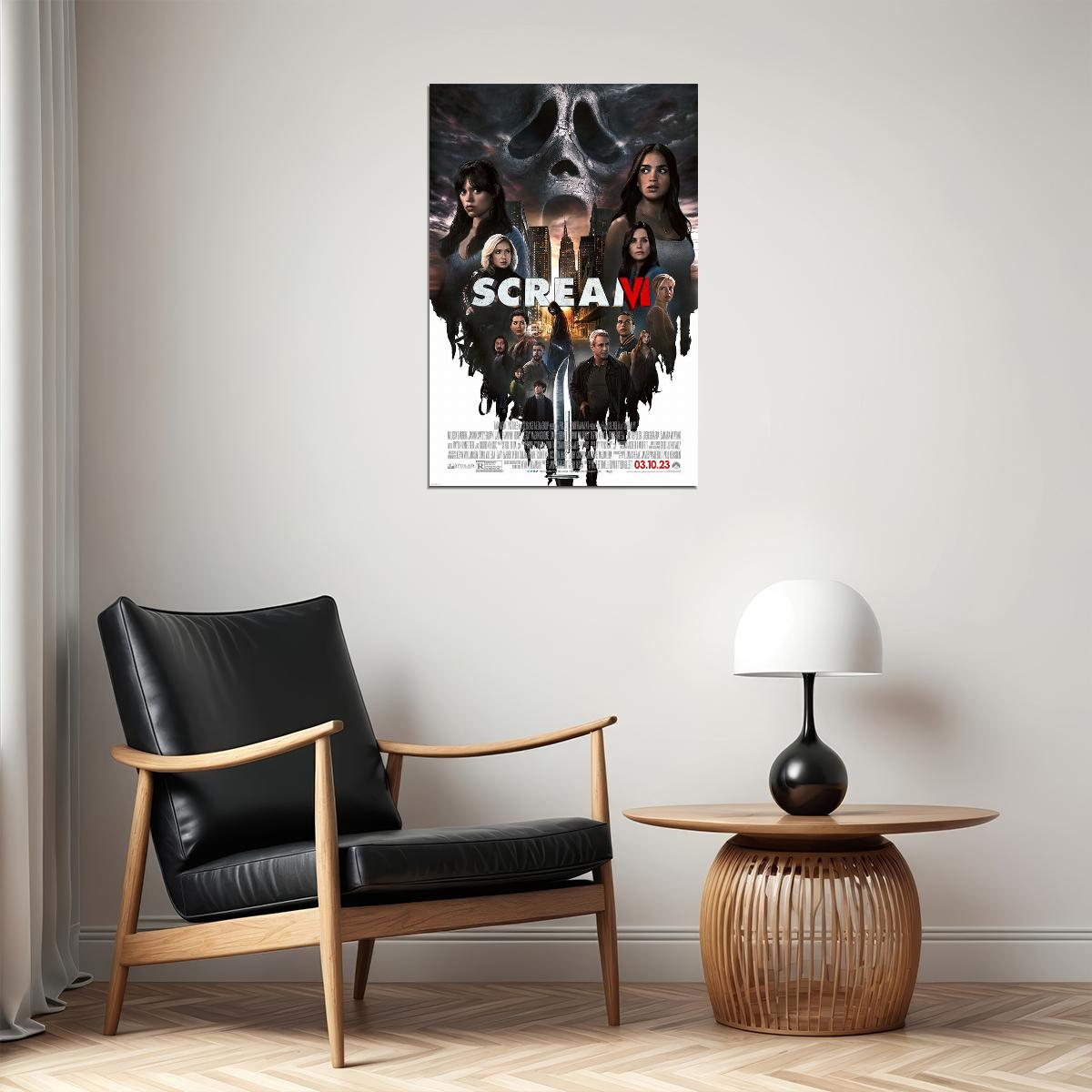 Scream 6 Movie Horror Mystery Poster Wall Art Print Home Wall Decor