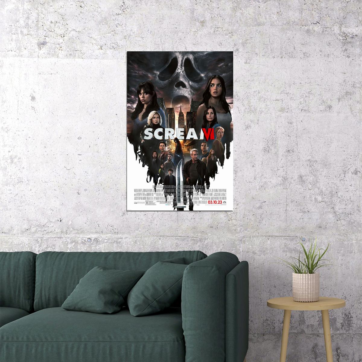 Scream 6 Movie Horror Mystery Poster Wall Art Print Home Wall Decor