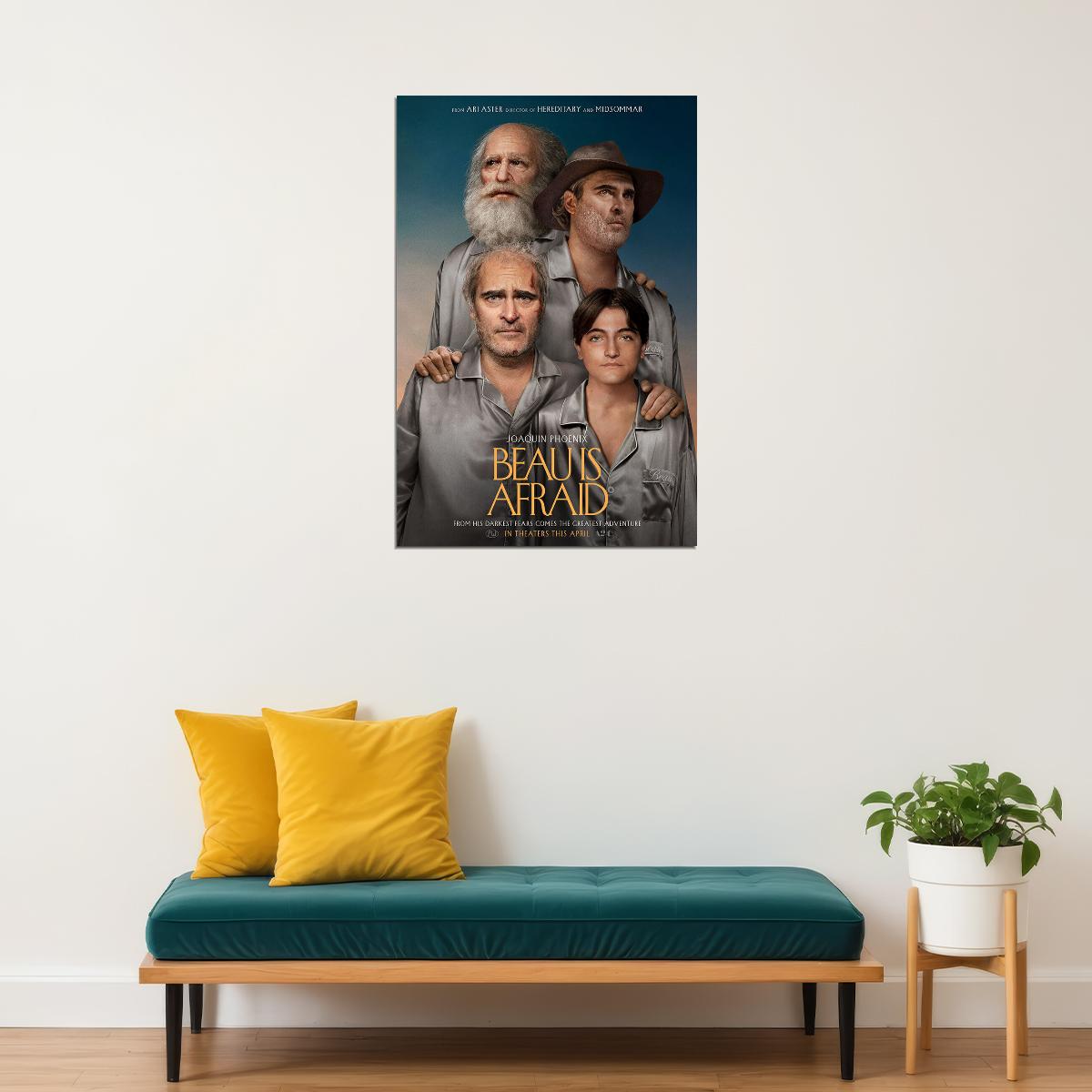 Beau Is Afraid Movie Comedy Drama Horror Poster Wall Art Print Home Wall Decor - xonomax