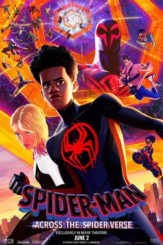 Spider-man Across The Spider-verse Animation Action Poster Wall Art Print Home Wall Decor - xonomax