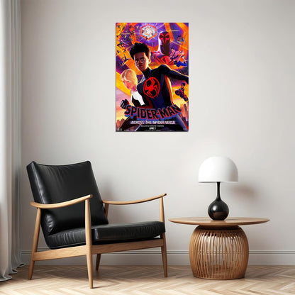 Spider-man Across The Spider-verse Animation Action Poster Wall Art Print Home Wall Decor - xonomax