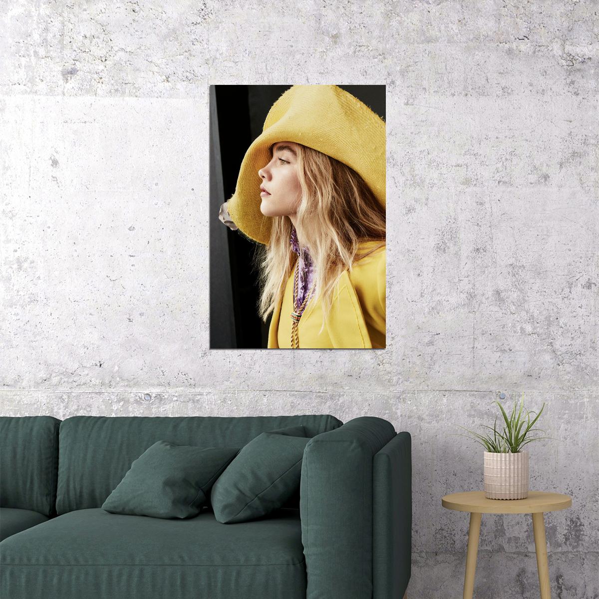 Florence Pugh British Actress Artist Poster Wall Art Print Home Wall Decor - xonomax