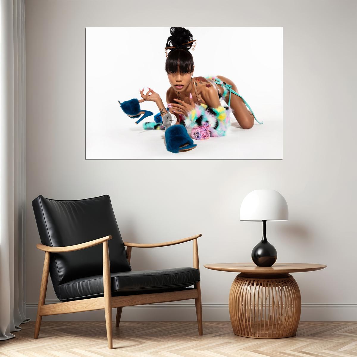 Coi Leray American Singer And Rapper Poster Wall Art Print Home Wall Decor - xonomax