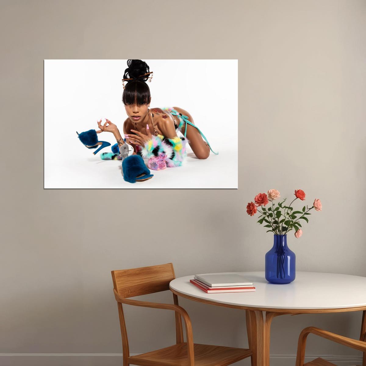 Coi Leray American Singer And Rapper Poster Wall Art Print Home Wall Decor - xonomax