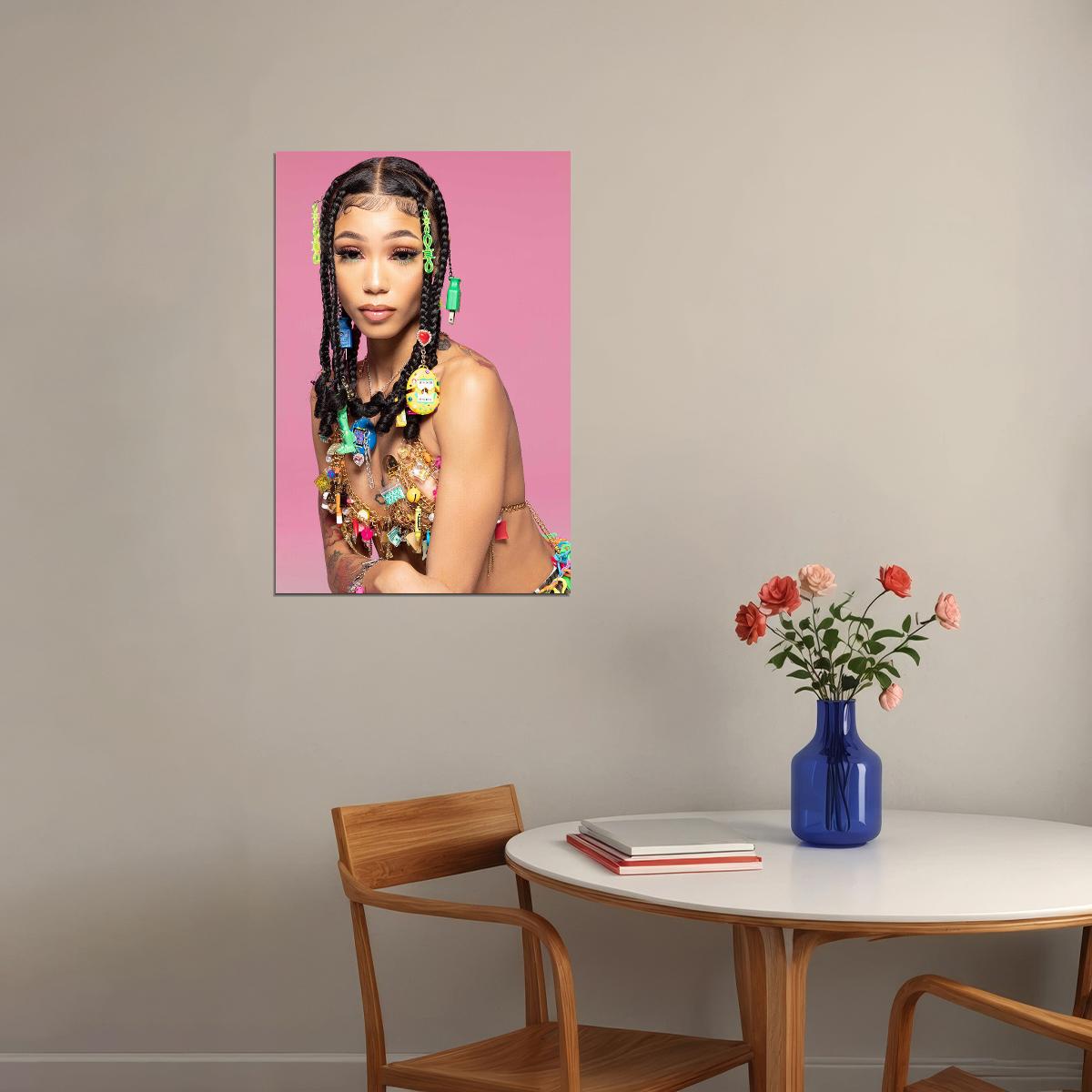 Coi Leray American Rapper And Singer Poster Wall Art Print Home Wall Decor - xonomax